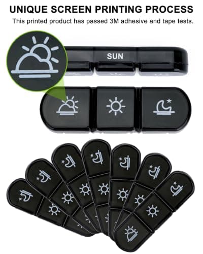lulir Weekly Pill Organiser 3 Times a Day,Travel Tablet Organiser — view 6