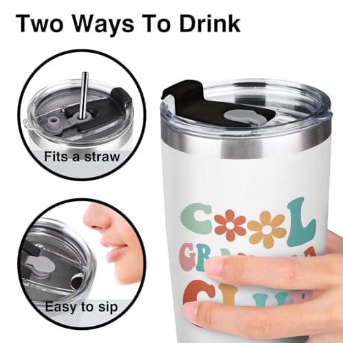 SteadStyle Grandma Gifts for Women – Cool Grandma Club Water Bottle 590ml — view 6