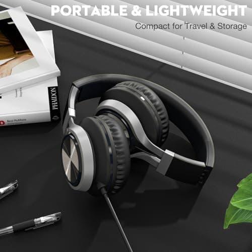 Bywulanda USB C Headphones with Microphone, Wired Over-Ear for School — view 5