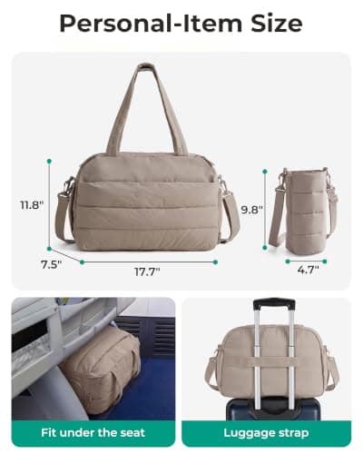 BAGSMART 25L Womens Gym Travel Bag, Shoe Compartment, Cabin Bag for Easyjet — view 5