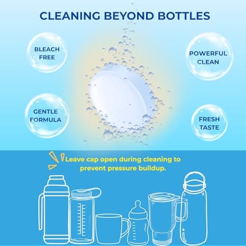 Flowcheer Water Bottle Cleaning Tablets, 36 Pack, for Bottles and Tumblers — view 3