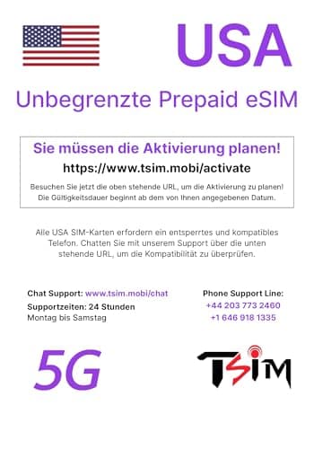 USA eSIM 18 Days | Call Home for Free | USA Network with Unlimited High Speed Data | Unlimited Local Calls and SMS to UK and USA (including Hawaii). Receive eSIM Same Day by Email and Start Using — view 2
