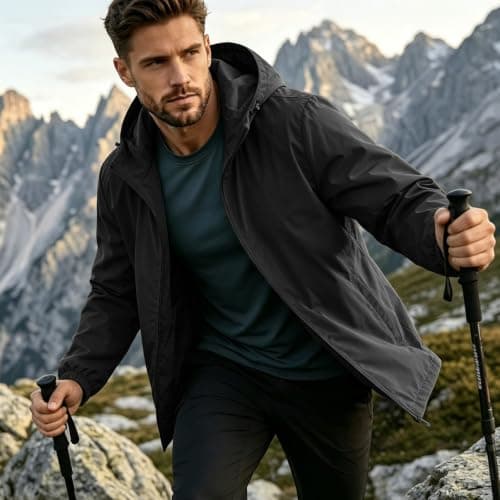 Waterproof Jacket Packable Packaway Hood Lightweight Waterproof Jacket — view 3