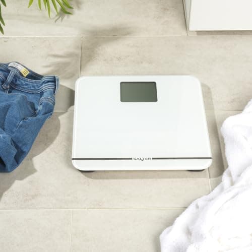 Salter Max Digital Bathroom Scale – Supersize LCD Display, 250 kg Capacity, Large Platform, Easy Read, Carpet Feet & Batteries Included, Kg/lbs, Instant Readings, Weight Measurements, White — view 6