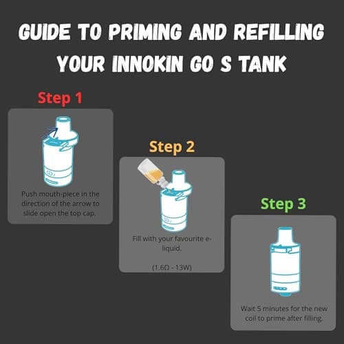 Innokin Go S Tank (Light Blue) - Pack of 3 - E Cigarette Tank 2ml 13W MTL — view 5