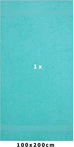 Wholesale Trade Dealz Extra Large Bath Sheet 100 x 200 cm Super Jumbo Big Bath Sheets Towels Beach Body Wrap XL Bath Towels 600-GSM (Teal/Turquoise) — view 3