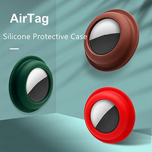 Air Tag Stick On Case for Apple Airtag Silicone Protective Holder Precisely for Apple AirTag Portable and Anti-scratch Apple Tracker Finder Tag Airtag Wallet Self Adhesive Mount. (Navy) — view 2