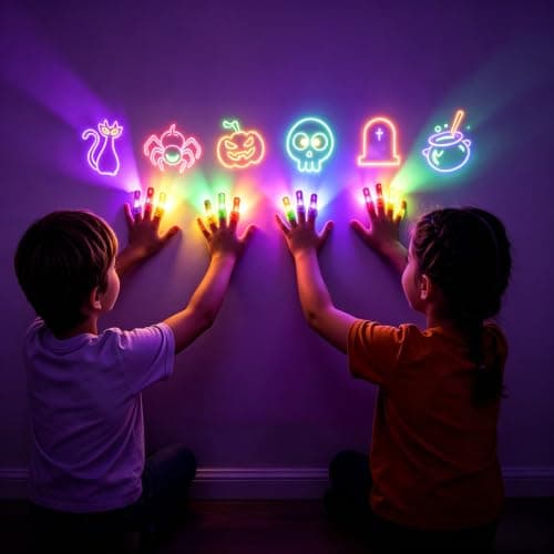 Halloween Finger Lights for Kids, 12 Pack Halloween Finger Projector Lights — view 3