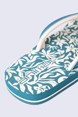 Animal Swish Womens AOP Slip-On Flip Flops Turquoise 6 — view 5
