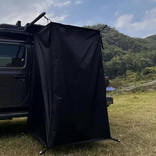 Shower Enclosure - RV Side Privacy Tent | Portable Changing Room & Toilet Cubicle | Magnetic Tailgate Mounted Shelter, Waterproof Oxford Fabric For Camping Truck SUV Beach Road Trip Used — view 3