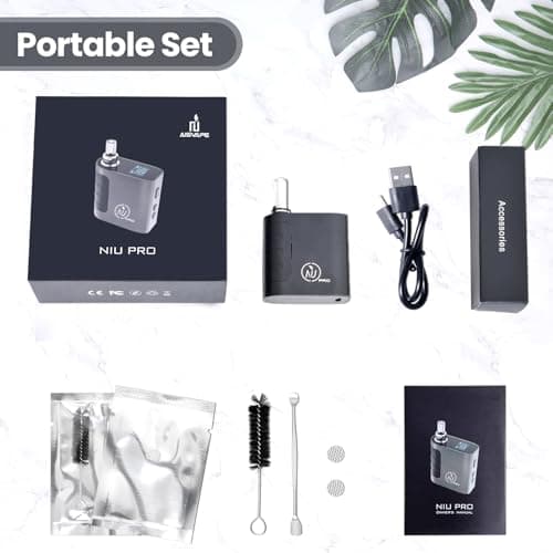 AISVAPE NIU-PRO Dry Herb Vaporiser | Quick Swap Chamber | Precise Temps Control |160℃-226℃ | OLED Display | Nicotine Free | Portable Vaporizer for Herb | 1400mAh Battery — view 4