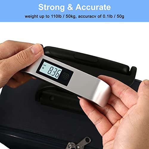 travel inspira Luggage Scale, Portable Suitcase, Weighing Scales (Silver) — view 3