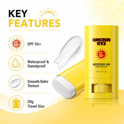 Sunscreen Stick SPF 50+ for Face & Body, Non-Greasy and Water-Resistant — view 2
