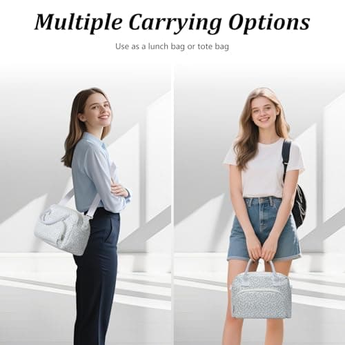 AOTM Lunch Bags for Women 12L, Insulated Cool Bag with Strap for Work — view 4