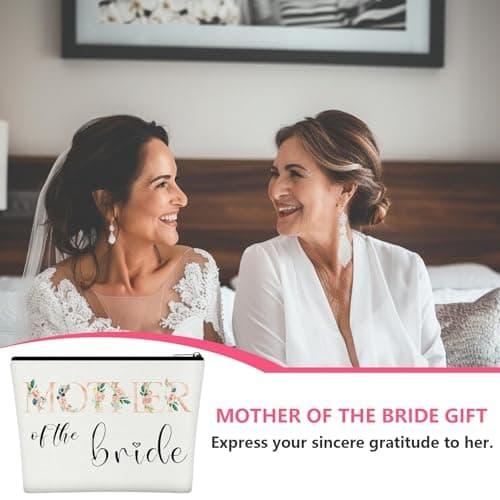 Bride Makeup Bag - Homiladi Elegant Cosmetic Organizer with Toiletry Pouch | Wedding Gift Box, Mother of The Bride & Mother in Law | Bridal Party Travel Accessories for Engagement — view 5