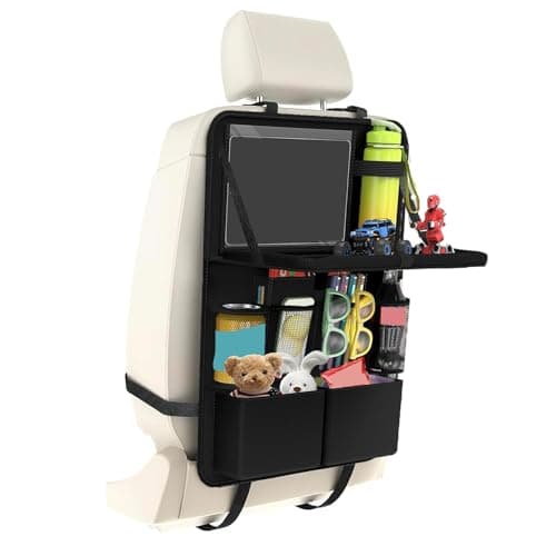 Yeqqzq Car Seat Organizer, Backseat Organiser for Kids with Tablet Holder