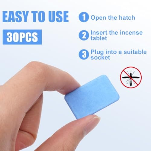 AOOWU Electric Mosquito Repellent Tablet, 30 Mosquito Killer Tablets for Electric Mosquito Repellent Plug in, Indoor Insect Repellent, Mosquito Killer, Summer Sleep Insect repellent — view 3