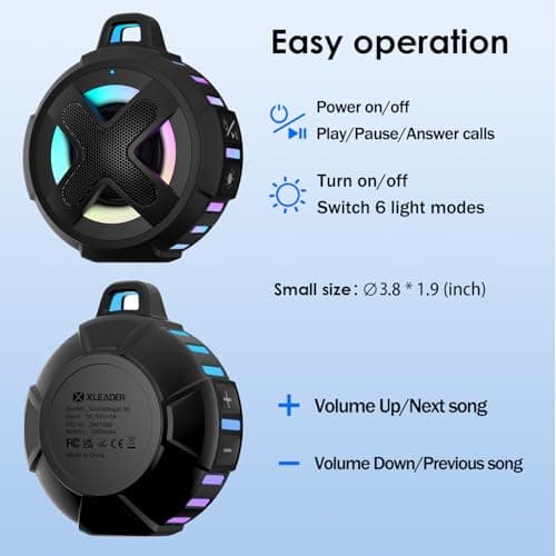 Upgraded, Pro Bike Speaker, with Handlebar Mount, Bluetooth V5.4, IPX7 Waterproof, Silicone Case, Broadcast Navigation,10W Bassup, 15-24H Playtime, Hook, for eBike, Bicycle, Motorcycle Accessories — view 4