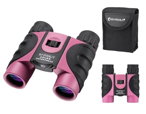 Barska BA-AB12418 Waterproof Binocular - Pink/Black,10x25mm