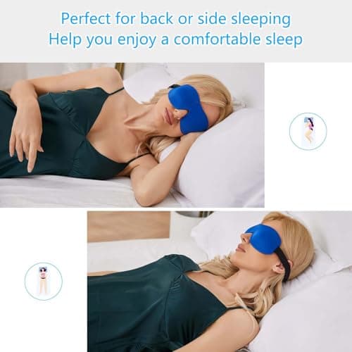 2Pcs Sleep Mask 3D Eye Mask for Sleeping Blackout with Adjustable Strap — view 4