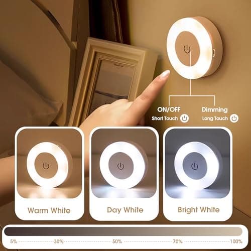 Rechargeable Night Light Portable LED Touch Light with 3 Colour Modes — view 2