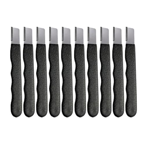 Quystetes Portable Quick Sharpener for Garden Tools, Multipurpose Blade Sharpener for Lawnmower, Knife, (10-Pack, Black)