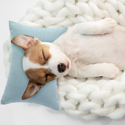 PLUSHCEWT Mini pillows for sleeping 11" x 7" Small Travel Pillow Tiny Cotton Pillows for Adult Kids Pets Dogs Neck Wrist Lumbar and Knee Machine Washable (Blue) — view 6