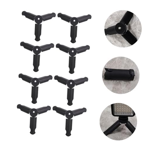 NOLITOY 8 Pack Folding Tabletop Camera Tripod Phone Holder, ABS Portable Stand with 1/4 Inch Screw for Cameras, Travel and Home Streaming — view 5