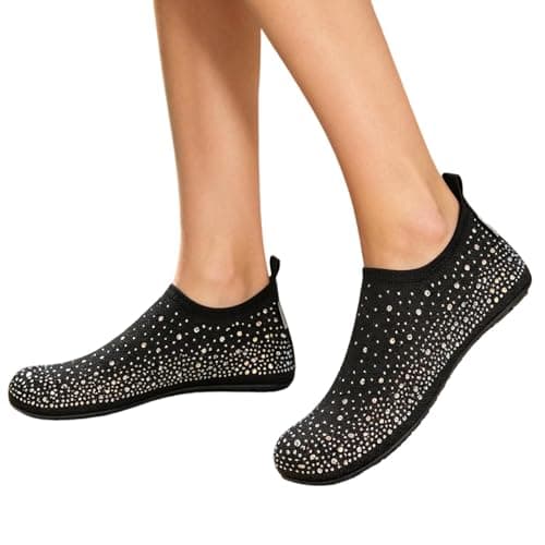 Womens Barefoot Water Shoes, Travel House Slippers for Indoor and Outdoor Aqua Socks for Beach, Swim, Surf, Yoga, Dancing, Camping Must Haves (Multicolour,6.5) — view 5