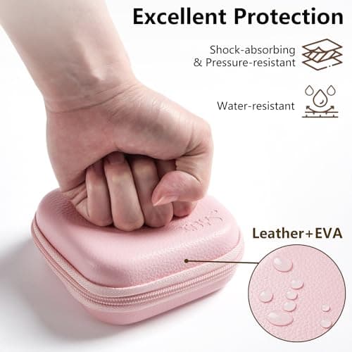 Linpr Portable Charger Case, Tech Electronic Organizer Bag, Pink,M — view 4