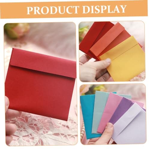 VILLCASE 100pcs Envelopes for Invitations Small Letter Envelopes Stationery Practical for Documents Simple Packing Paper Storage Pouches Replacement Folders Documents Random Color — view 3