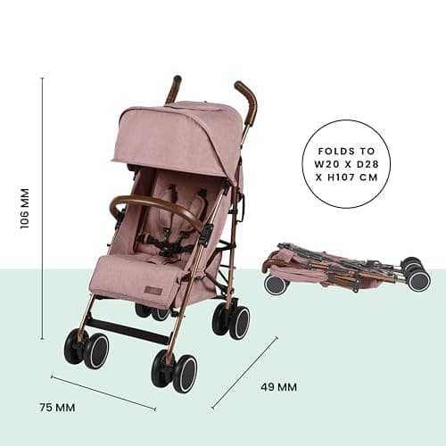 Ickle Bubba Discovery Max Lightweight Stroller & Pushchair (Dusky Pink) — view 3