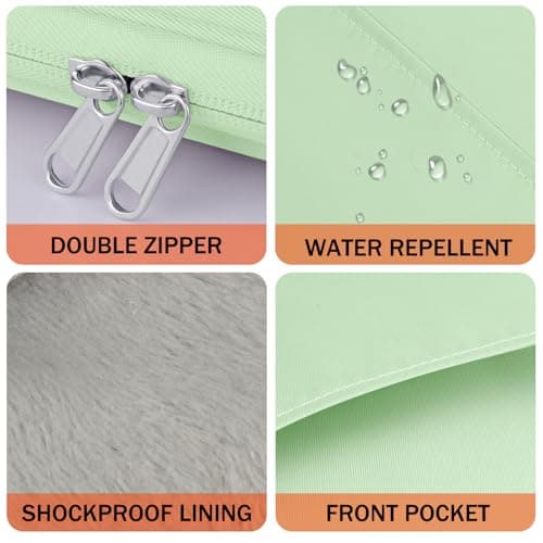 HoYiXi Universal Sleeve Bag for 7-8 inch Tablet Fire HD 8/Fire HD 8 Plus Compatible iPad Mini (6th Gen) 8.3" 2021, iPad Mini 5/4/3/2/1, Tab A8, 7"-8" inch Android Tablet Sleeve Case -Green — view 5