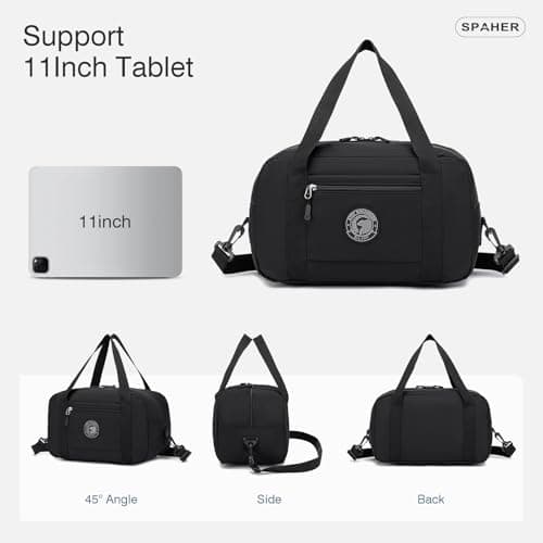 SPAHER Small Cabin Bag 35x20x20 for Ryanair Travel Duffle Bag with Wet Pocket Carry-on Hand Luggage Lightweight Airport Holdall Tote Overnight Weekend Suitcase Bag Waterproof Handbag Women Men — view 5