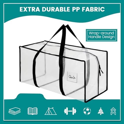 Dntorx 4 Pack Moving Bags, 93L Storage bags with Lids for Home & Dorm — view 3