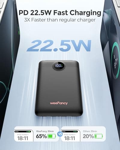 Power Bank Fast Charging 10000mAh With Built in Cables Portable Charger — view 4