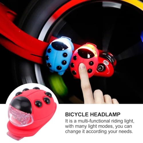 Outanaya Bike Headlight Front Lamp Waterproof Red ABS Silicone for Bike Helmet Camping Travel Safe Commuting — view 6