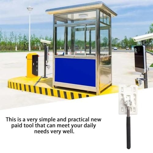 Contactless Card Holder with Extendable Handle, Telescopic Credit Card Clip for Car Parks and Tolls, Portable Stainless Steel Reach Pole for Easy Payments (Purple) — view 4