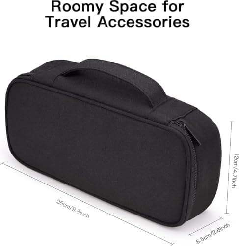 Yundoor Cable Organizer Bag, Electronic Organizer Travel Case for Charger & Cords, Travel Accessories, Portable Power Bank (Black) — view 2