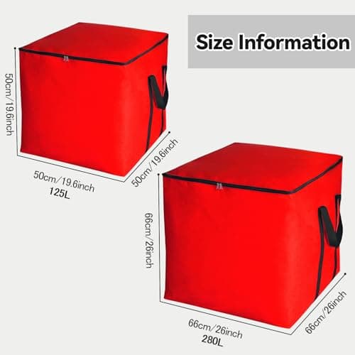 Foldable Storage Bag Red 280L Dustproof Waterproof Moving Bag — view 6