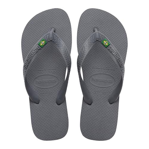 Havaianas Top Brasil Unisex Adults Flip Flop, Steel Grey,11/12 UK