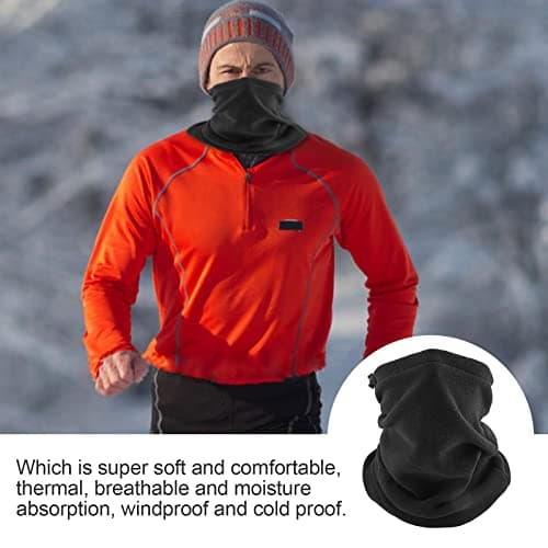 MIVAIUN 2 Pieces Winter Neck Warmer Fleece Windproof Neck Gaiter Snood for Men Women Thick Face Cover Scarf Cold Weather Headwear for Skiing Running Cycling Outdoor Sports (2 pcs) — view 4