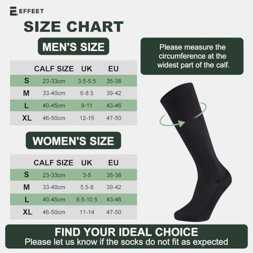 Effeet Compression Flight Socks for Men & Women, 2 Pairs, Cushioned — view 5