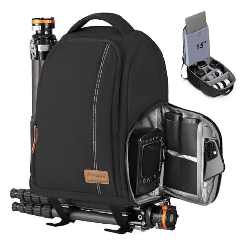 TARION Camera Bag Backpack 15L - Side Access Waterproof 15" Laptop Sleeve
