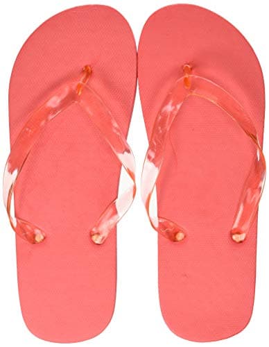 EBuyGB Womens Unisex Adult's Flip Flops Bright Foam Summer Sandals Beach Holiday Pool Footwear, Red, 5/6 UK EU