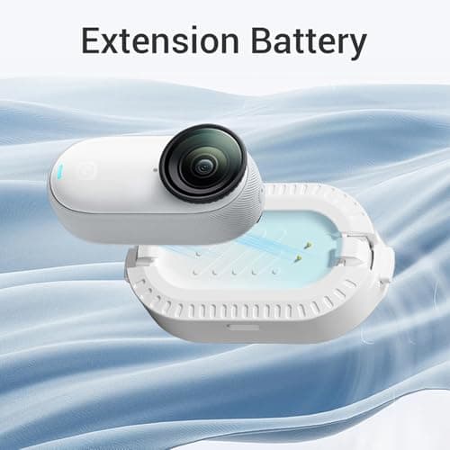 Plyisty 600mAh Extension Battery for GO 3 GO 3S, Magnetic Quick Release Power Bank Mount Charging Grip Extended Runtime LED Indicators Charge While Vlog Accessories — view 2