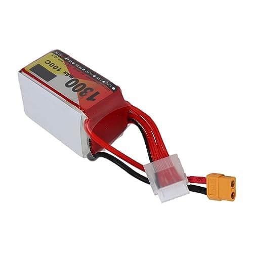 RC Battery Pack, 22.2V 100C 1300mAh 6S Power Pack, Remote & App Controlled Vehicle Batteries with XT60 Plug for FPV Drone Quadcopter Suitable Quadcopter. — view 4