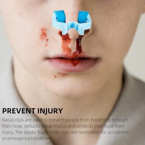 KAEGOUSY 6 Pcs Nose Stop Clips Plastic Foam Nose Clips Nose Bleed Stopper Nasal Clip for Accidental or Emergency Condition — view 2