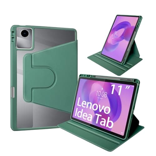 idudao Case for Lenovo Idea Tab, Rotatable Cover with Stylus holder Tablet Pad Lenovo Idea Tab 11 inch TB336FU,Dark Green