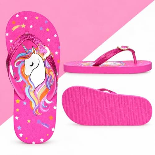 A2Z 4 Kids Girls Unicorn - Flip Flop 2579 Unicorn Pink 2/3 UK — view 6